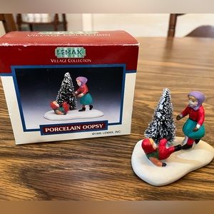 Lemax Christmas Village Collection Porcelain OOPSY Figure 53138 w Box Vtg 1995